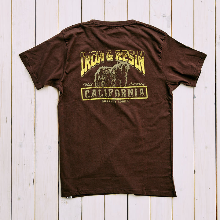 Iron & Resin - CALI BEAR TRUCKER TEE - Brown