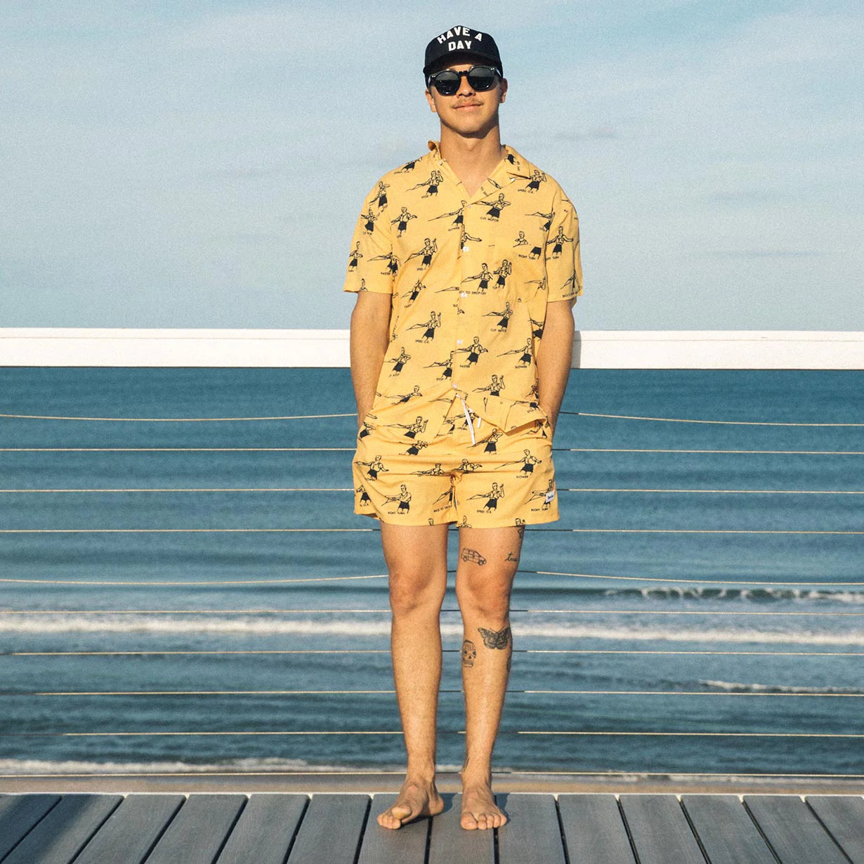 Duvin Design - Hawaiian shirt -"WATERSKI"Ultra Light