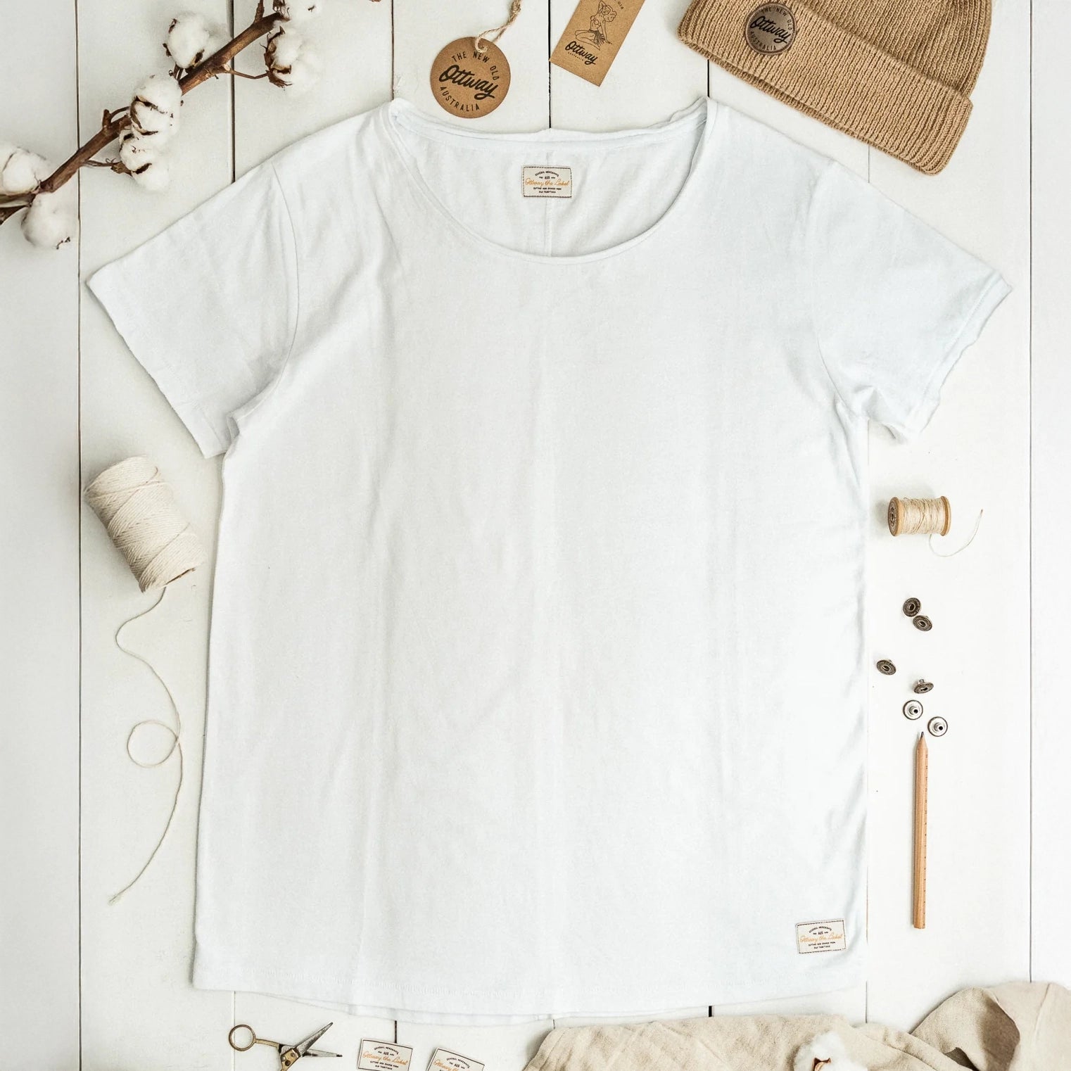 Ottway - Organic Wideneck T-Shirt - White