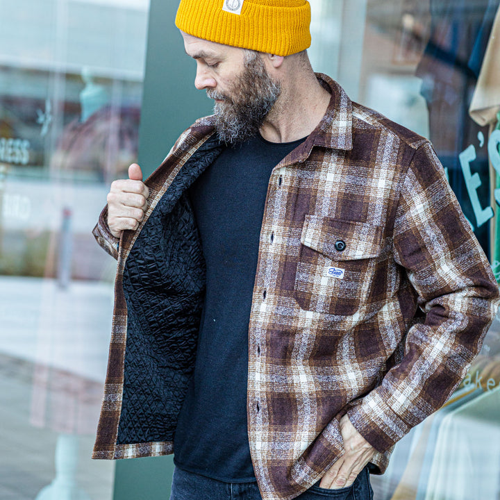 DEUS EX MACHINA - WOOL CHECK SHIRT - Brown Plaid