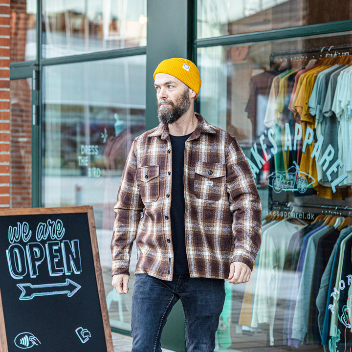 DEUS EX MACHINA - WOOL CHECK SHIRT - Brown Plaid