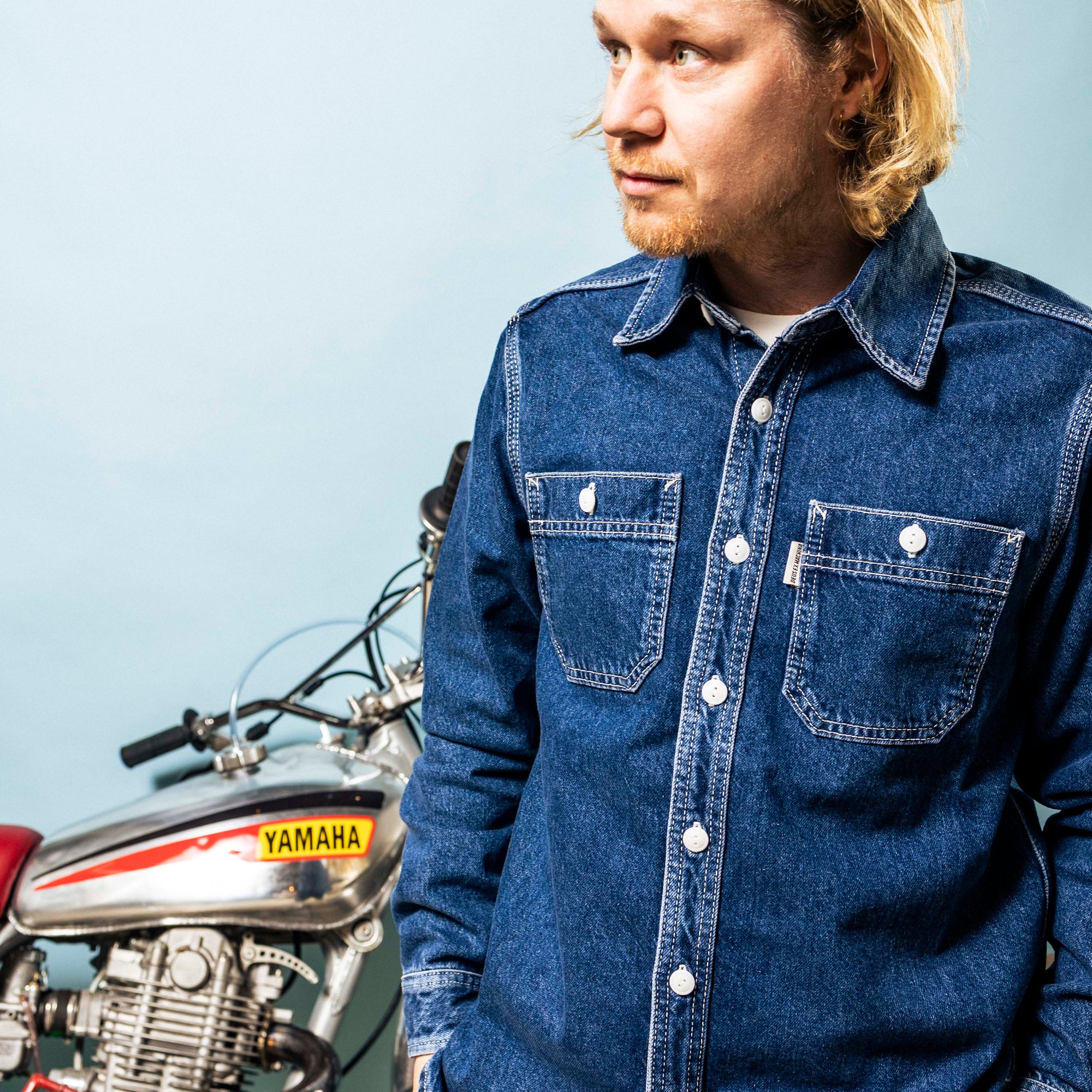 DEUS, Boston Denim Shirt, Blue Indigo