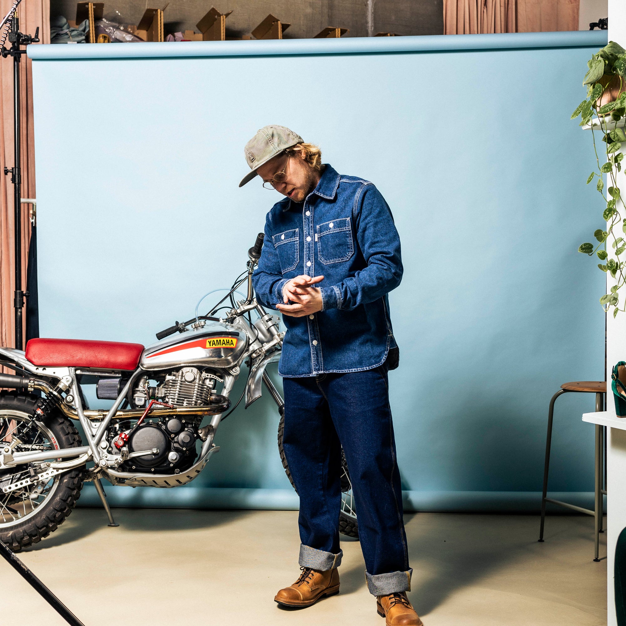 DEUS, Boston Denim Shirt, Blue Indigo