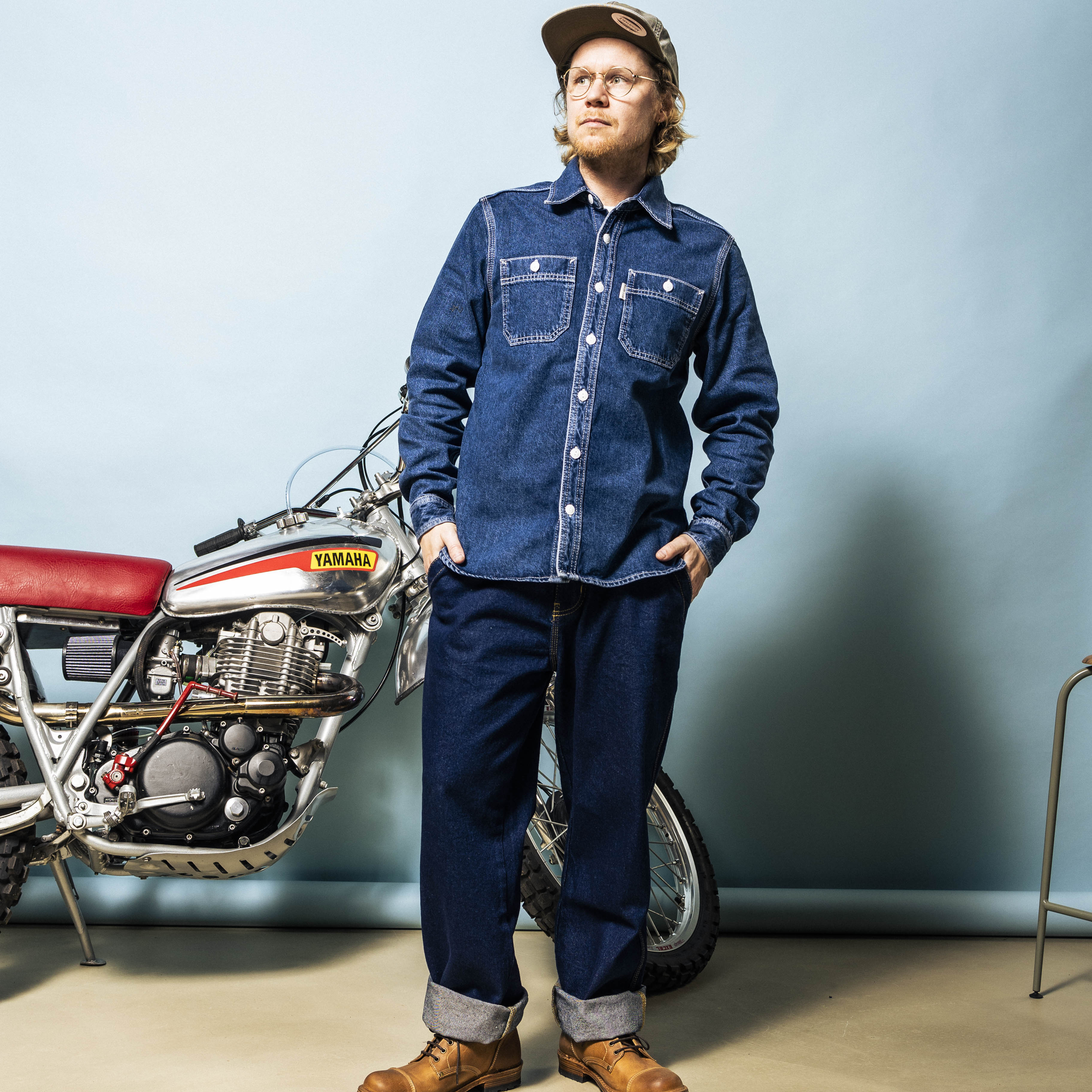DEUS, Boston Denim Shirt, Blue Indigo