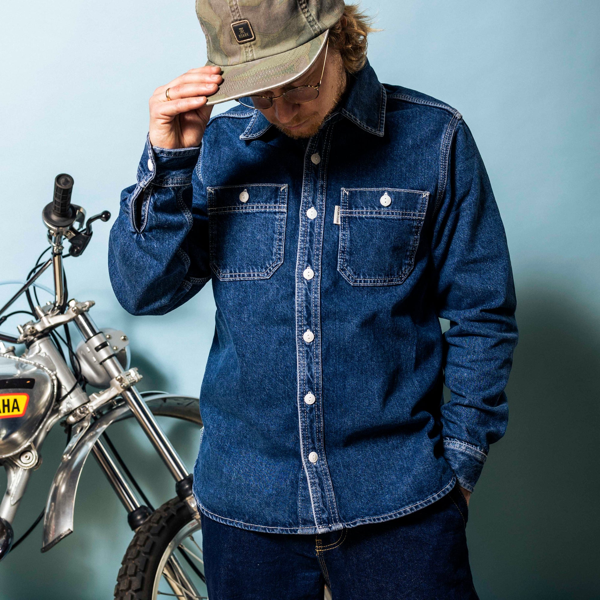DEUS, Boston Denim Shirt, Blue Indigo