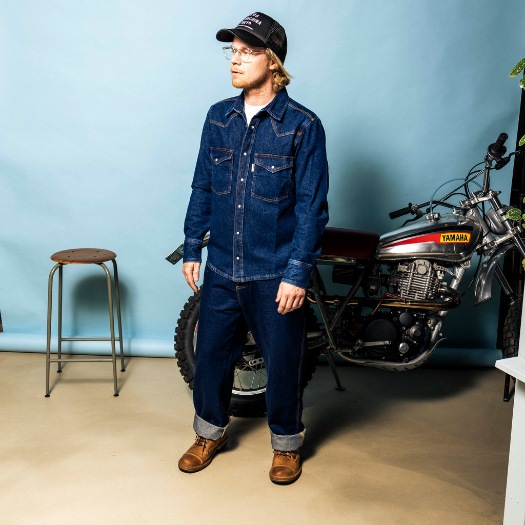 DEUS, Western Denim Shirt, Blue