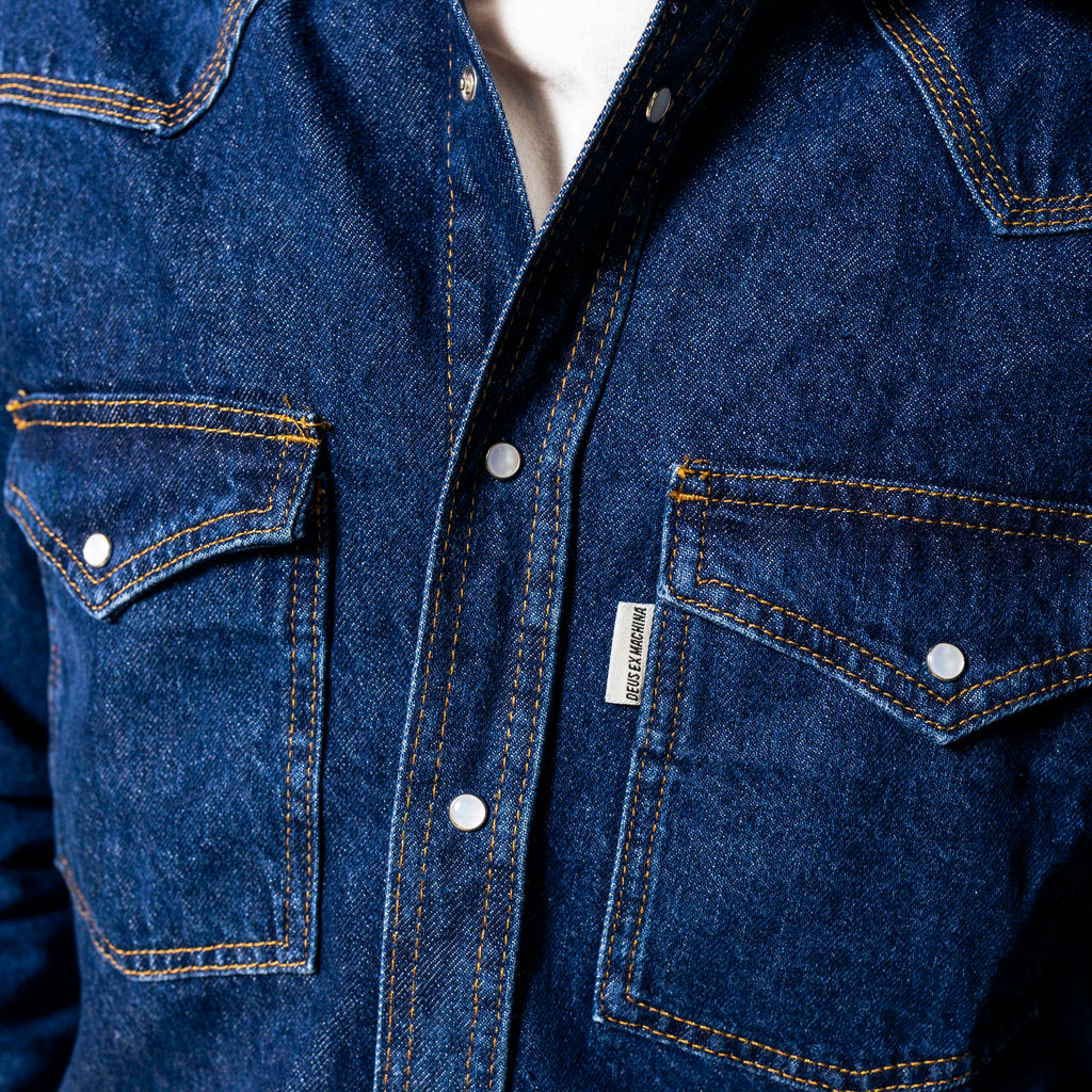 DEUS, Western Denim Shirt, Blue