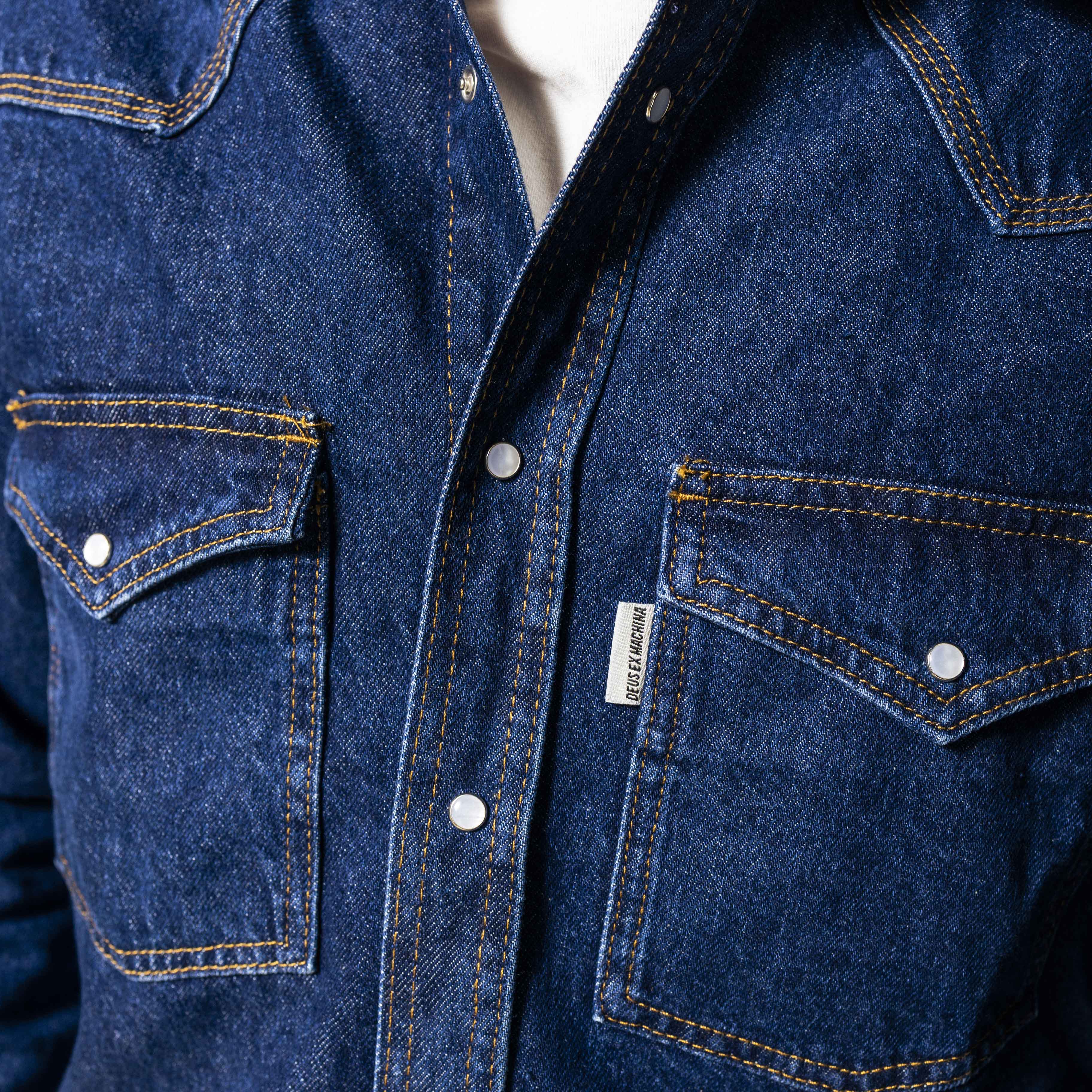 DEUS, Western Denim Shirt, Blue