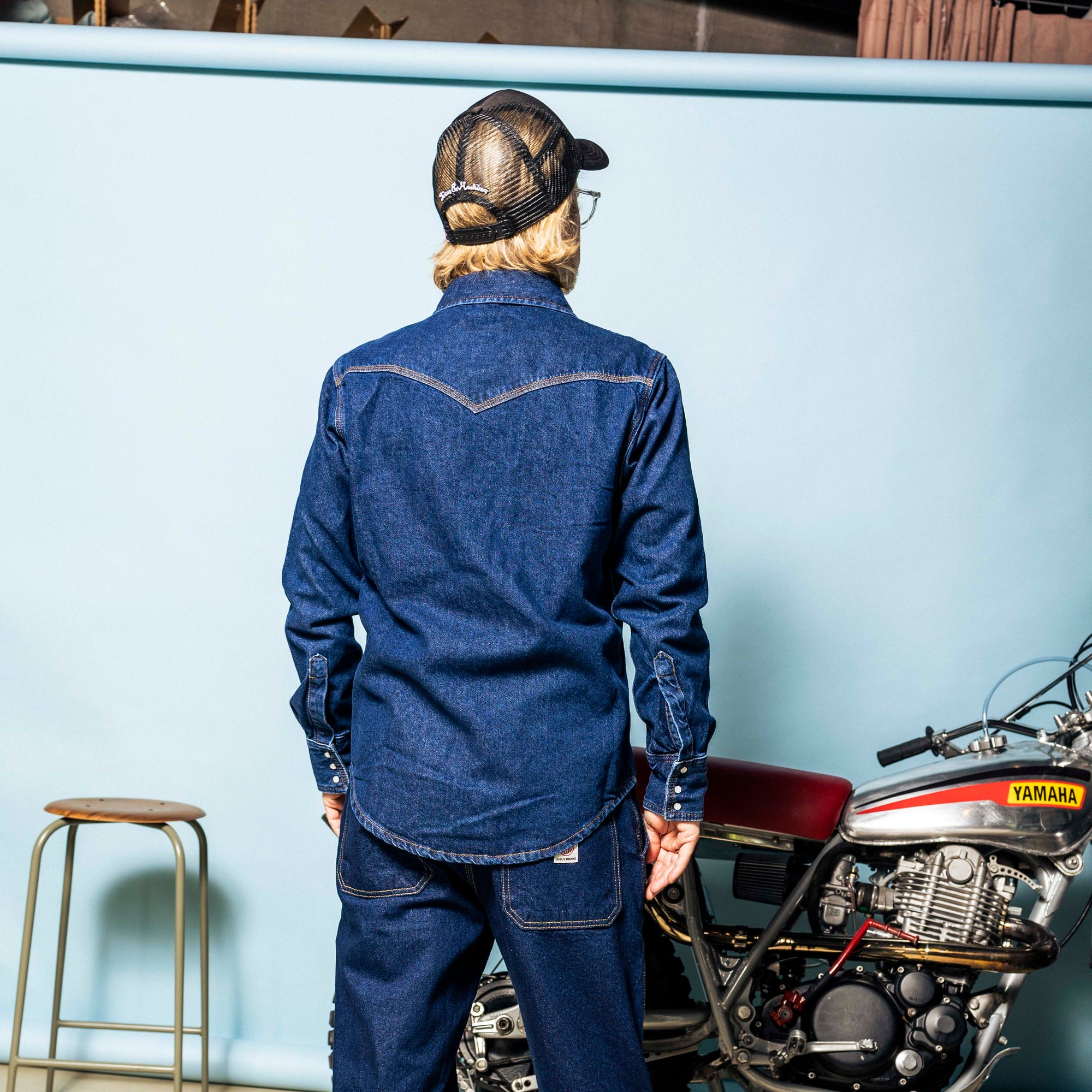 DEUS, Western Denim Shirt, Blue