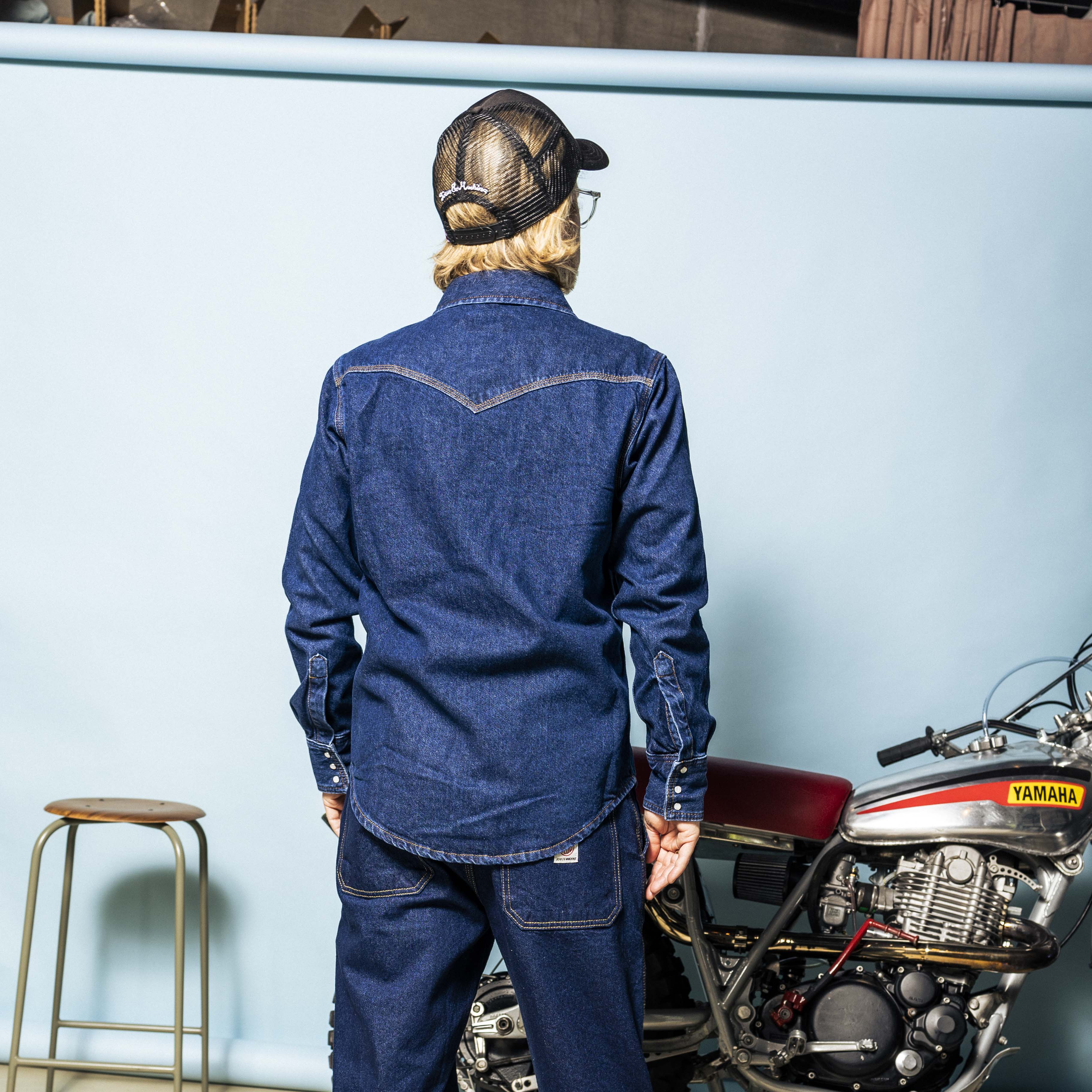 DEUS, Western Denim Shirt, Blue