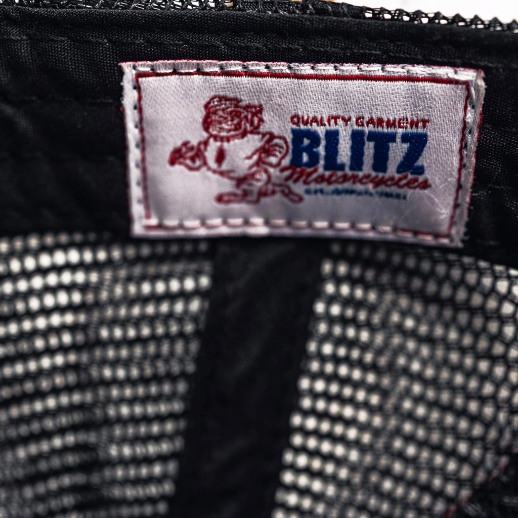 BLITZ MOTORCYCLES - Trucker cap"nail"logo - white and black