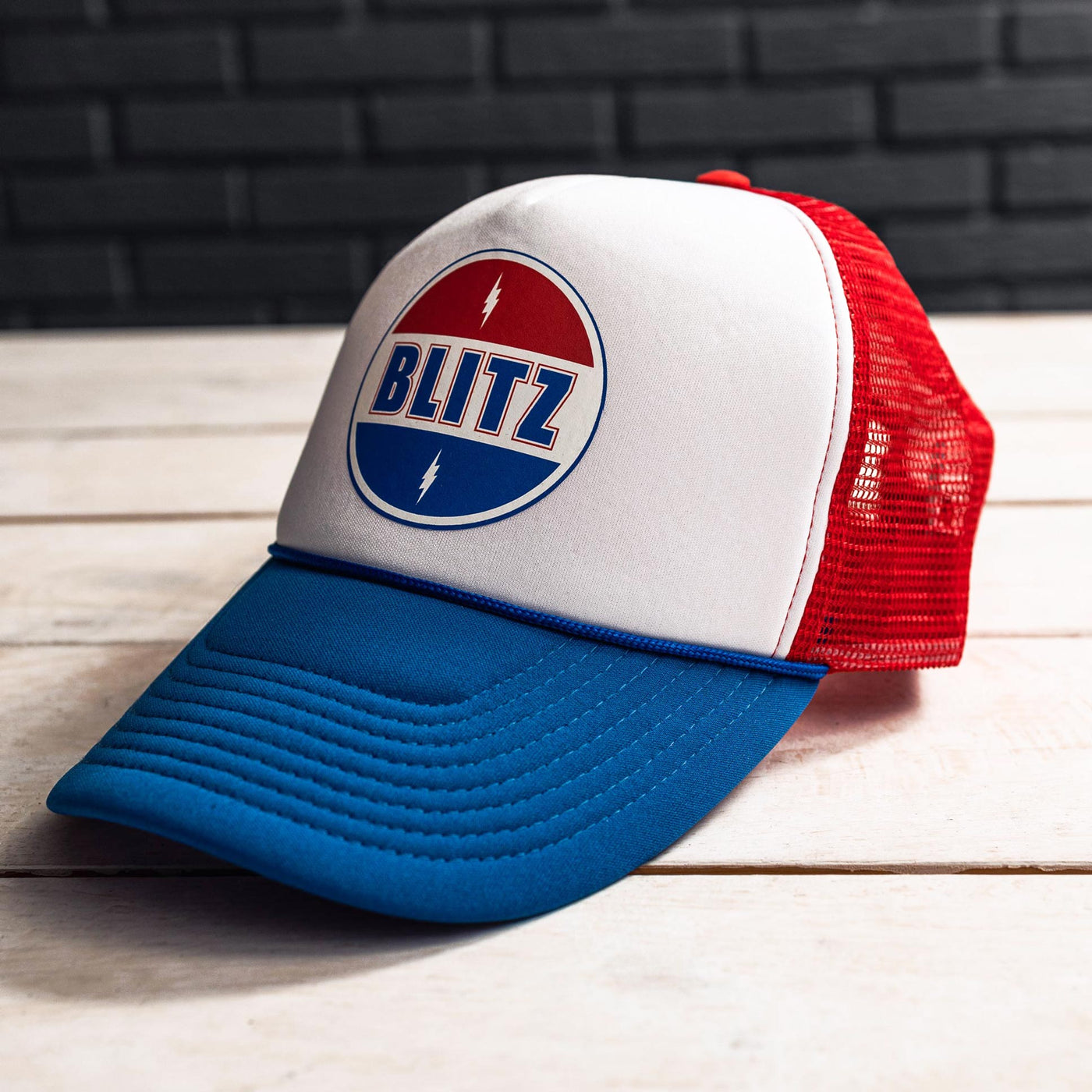 BLITZ MOTORCYCLES - Trucker cap"The Tricolore"PEPSI logo - blue white red