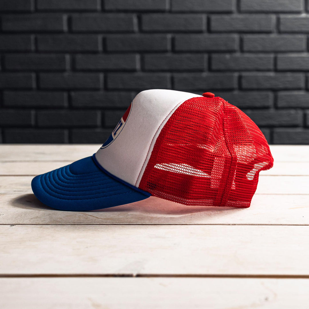 BLITZ MOTORCYCLES - Trucker cap "The Tricolore" PEPSI-logo - blå hvid rød