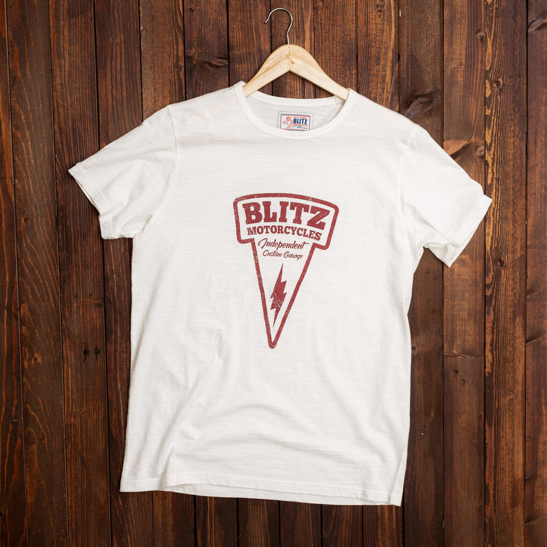 BLITZ MOTORCYCLES - T-shirt"Nail"Logo - white