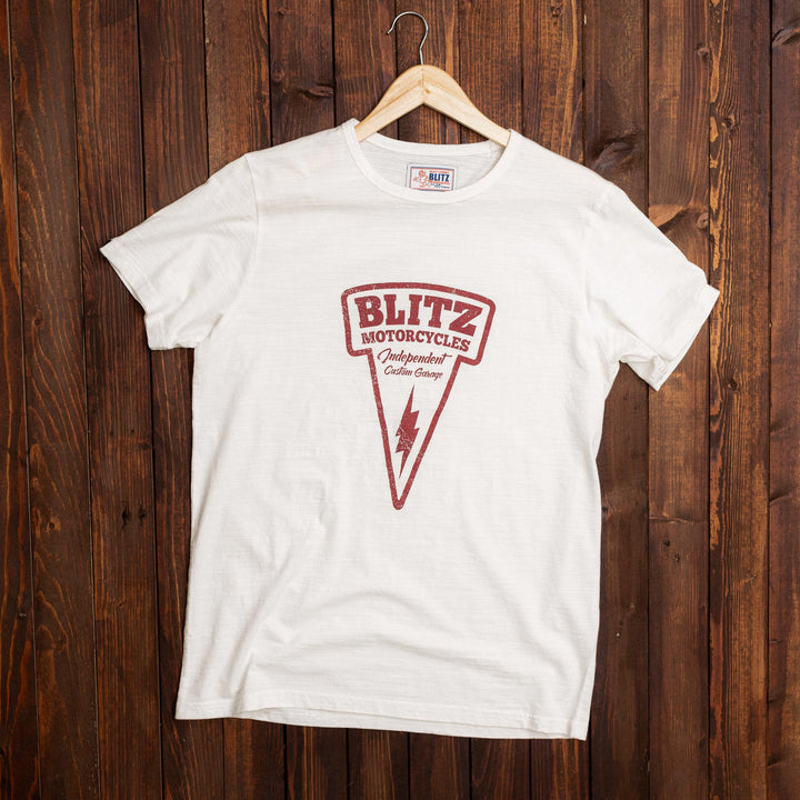 BLITZ MOTORCYCLES - T-shirt"Nail"Logo - white