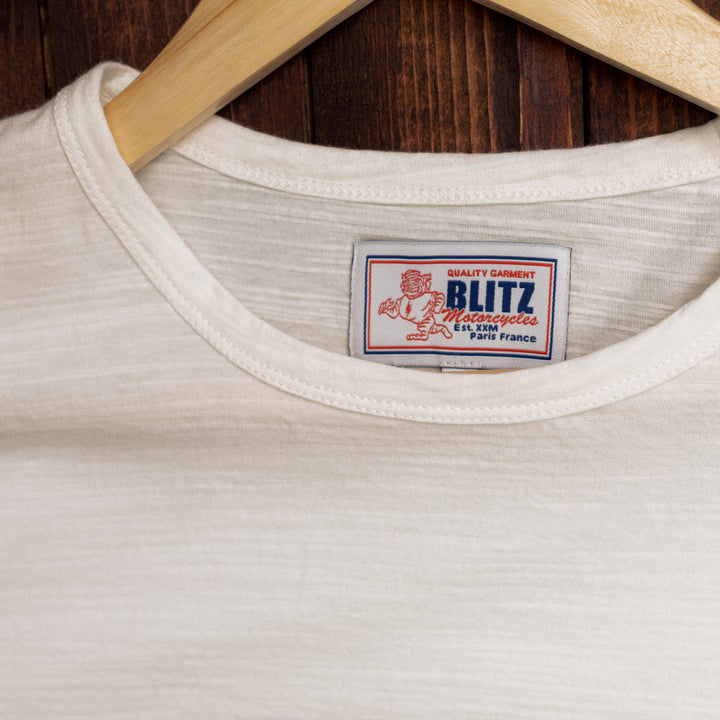 BLITZ MOTORCYCLES - T-shirt"Nail"Logo - white