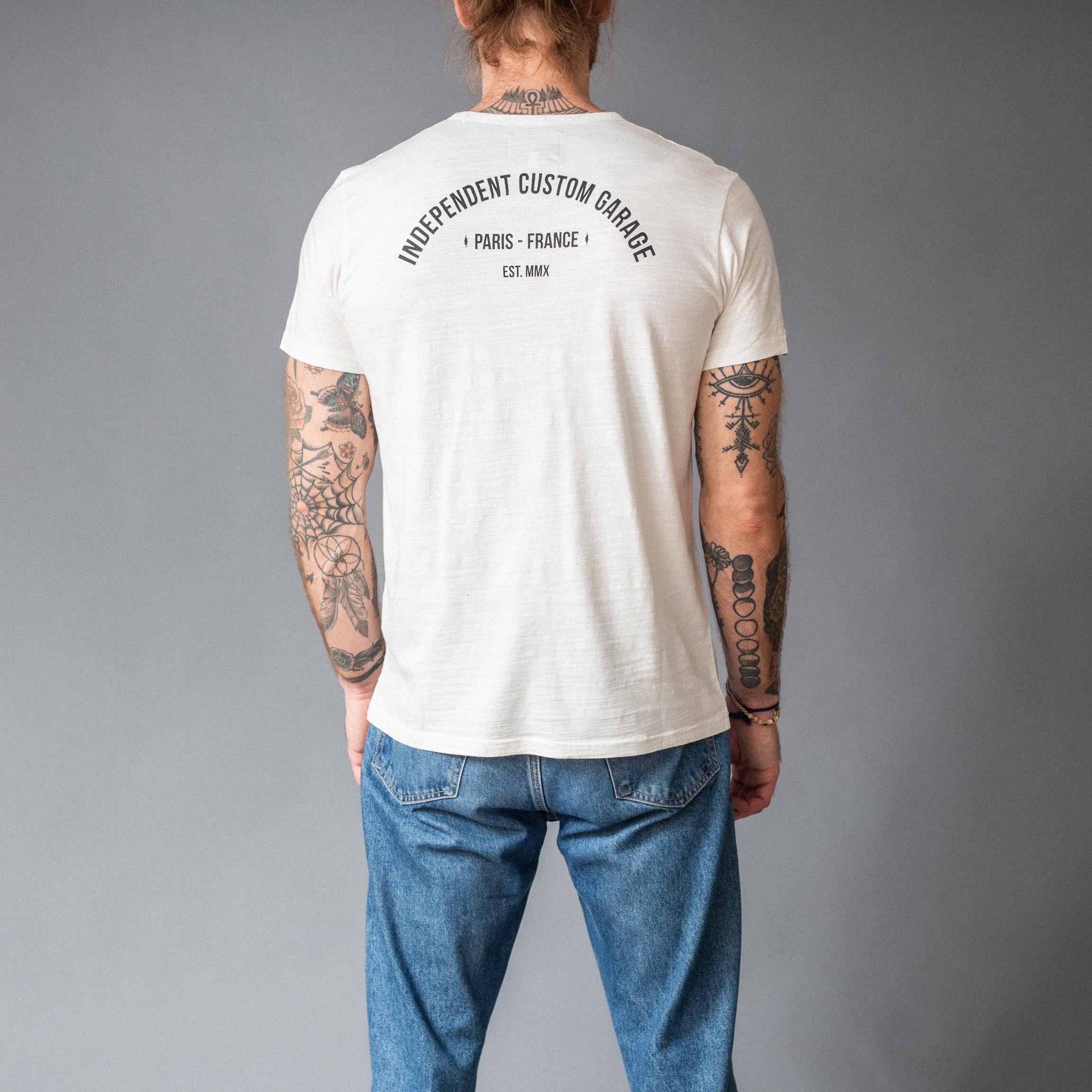 BLITZ MOTORCYCLES - T-shirt"SPIRIT"Logo - white