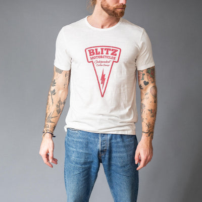 BLITZ MOTORCYCLES - T-shirt "Nail" Logo - hvid