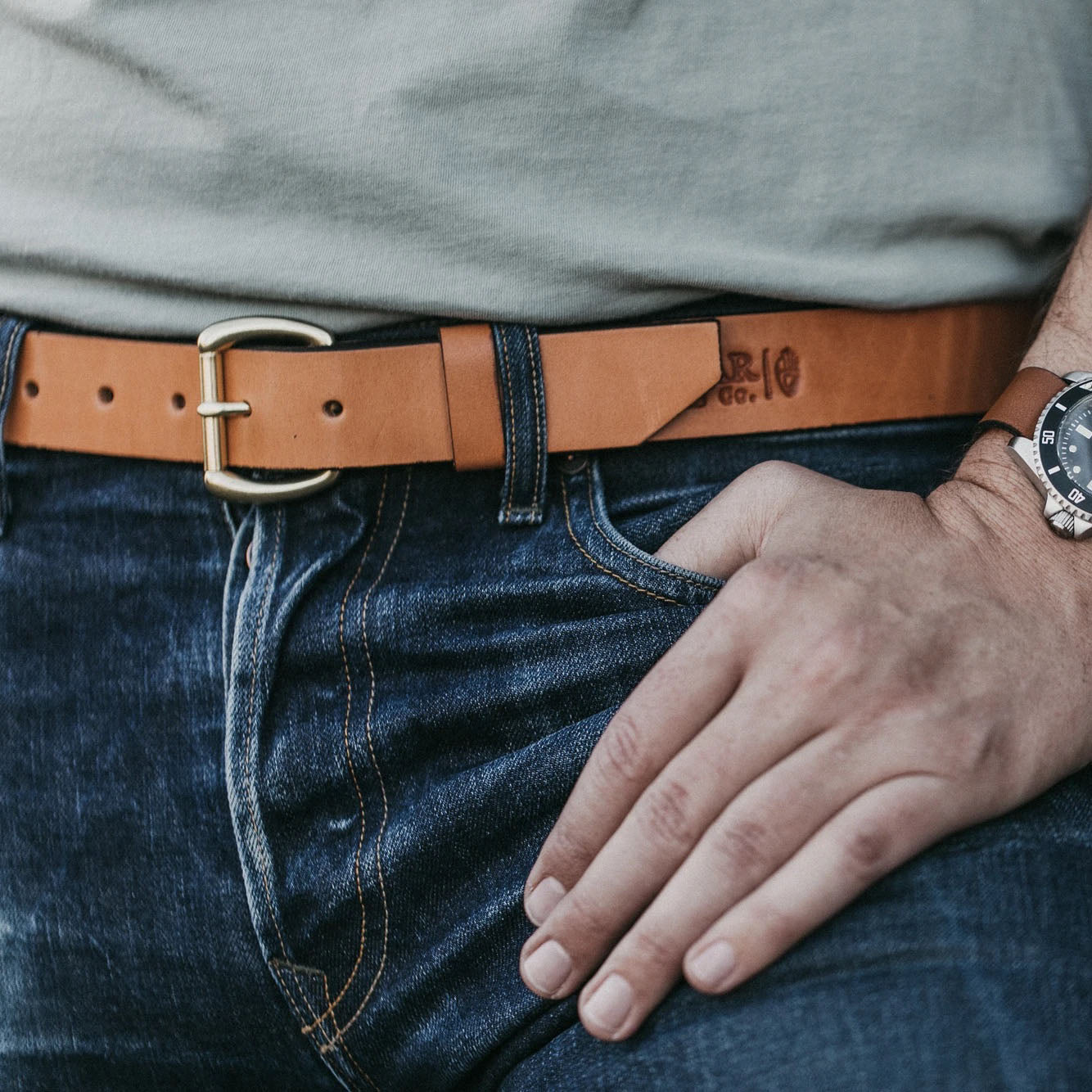 BEXAR GOODS - Belt - Light leather