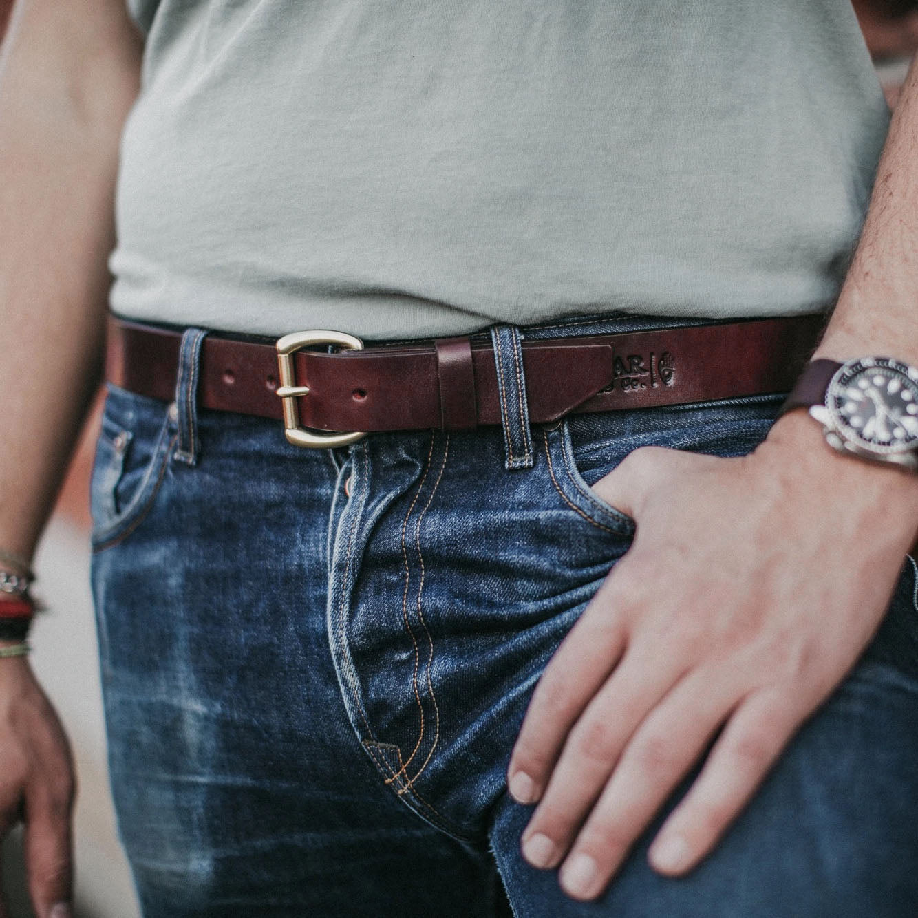 BEXAR GOODS - Belt - Dark brown
