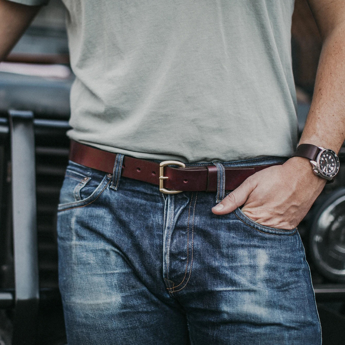 BEXAR GOODS - Belt - Dark brown