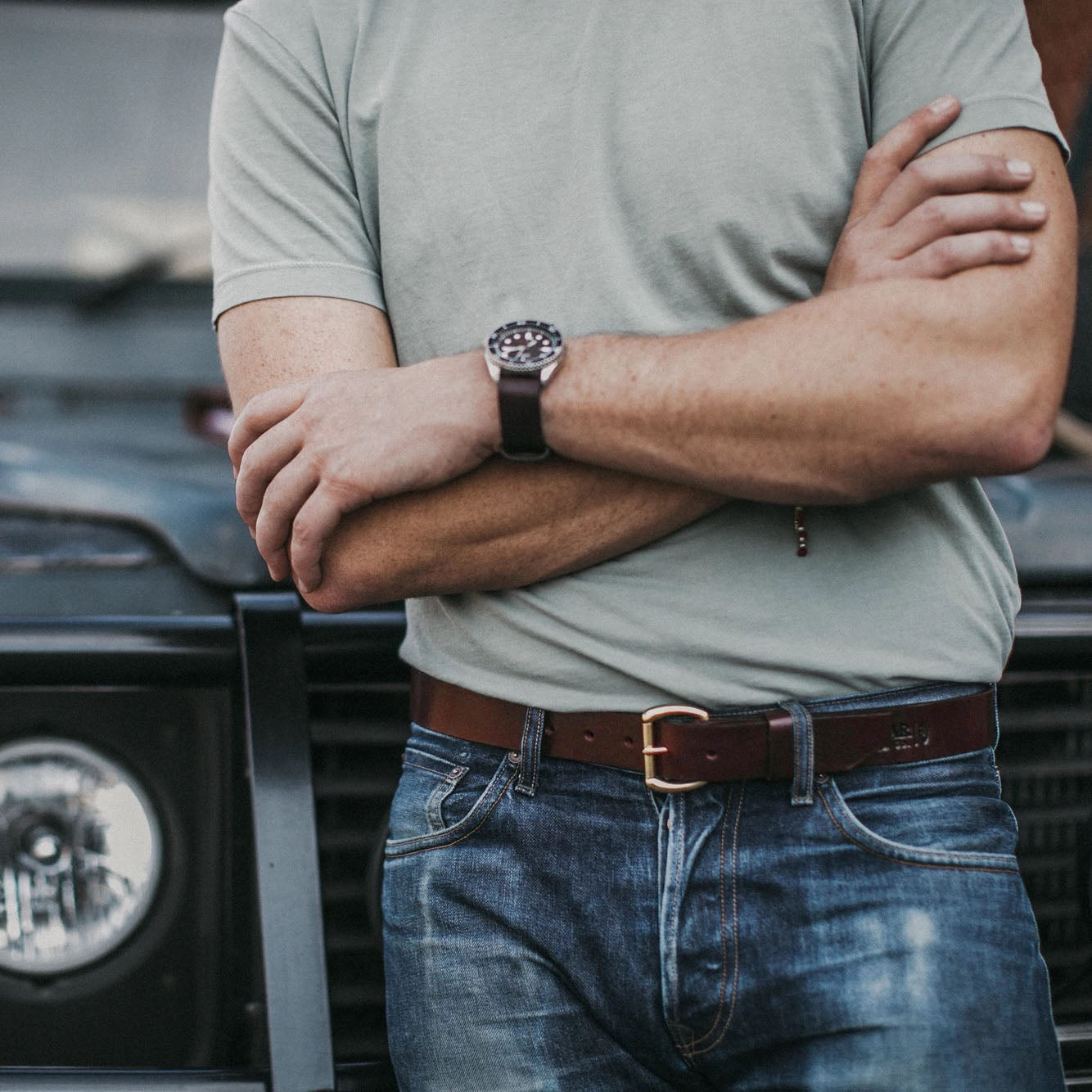 BEXAR GOODS - Belt - Dark brown