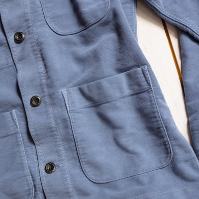 CHESAPEAKE'S - Vintage workshop jacket/overshirt -"St. Malo"- Light blue