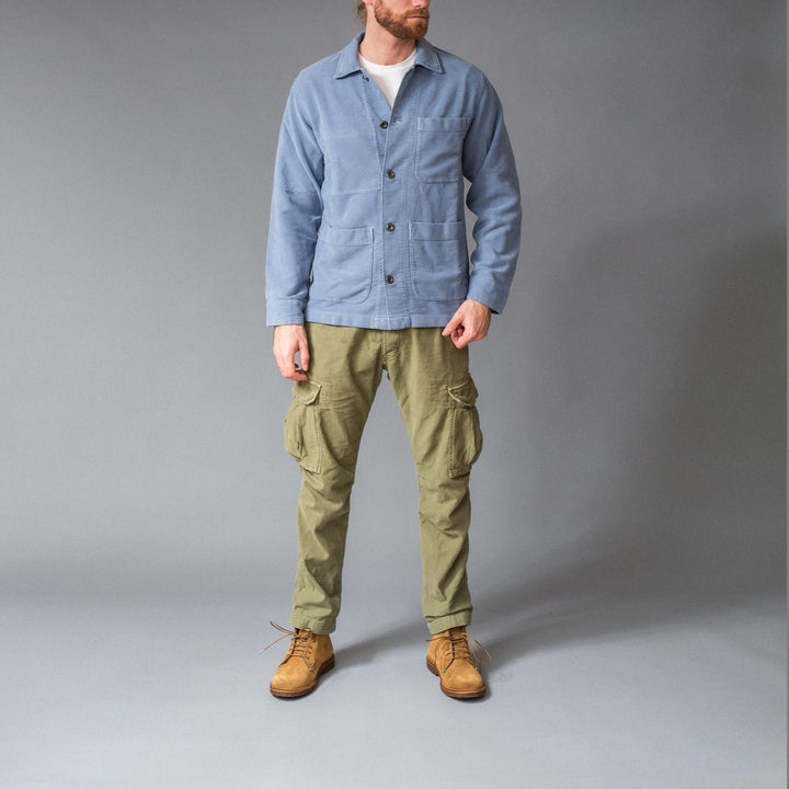 CHESAPEAKE'S - Vintage værksteds-jakke/overshirt - "St. Malo" - Lys blå