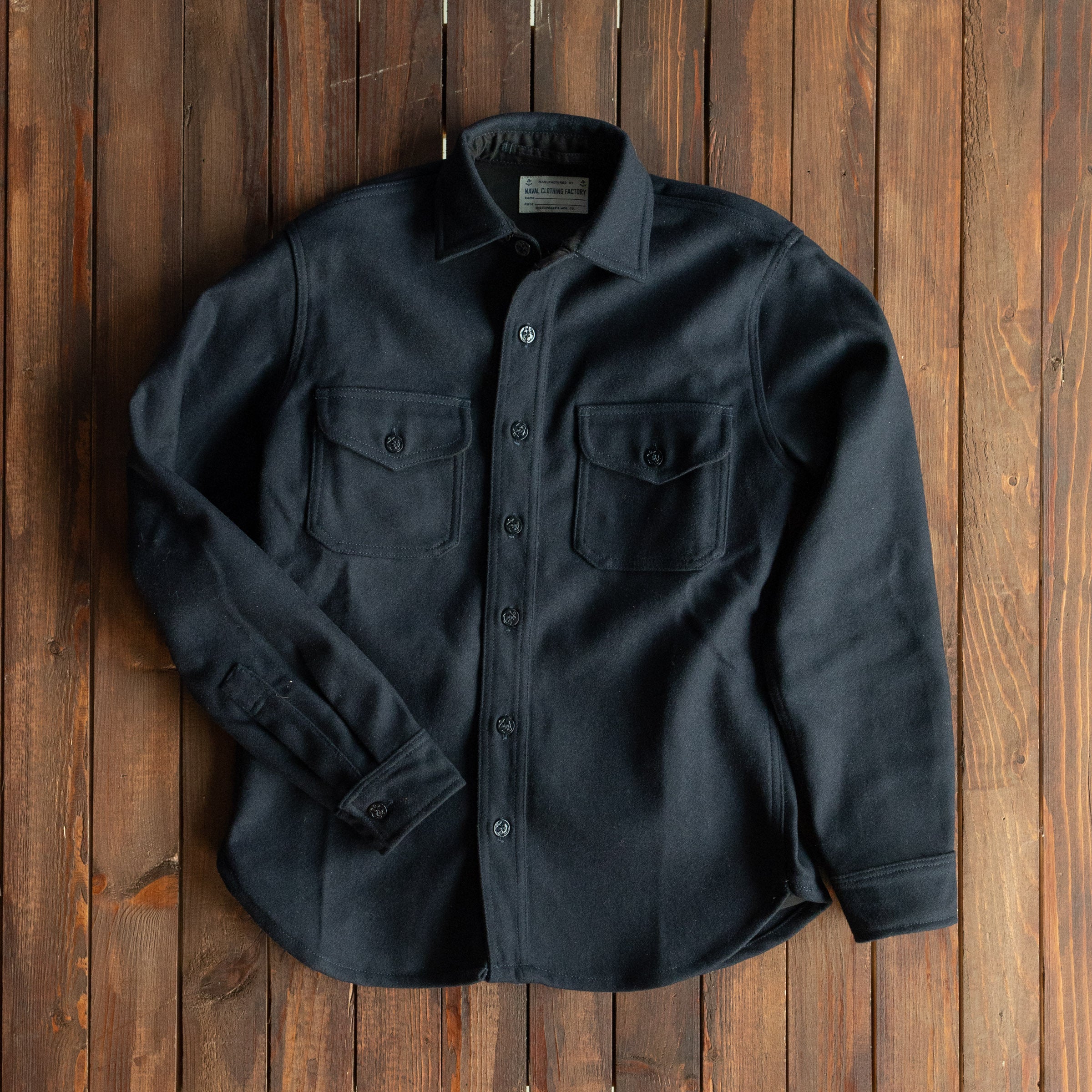 CHESAPEAKE'S - Skjorte - Navy Heavy Weight - Italiensk uld
