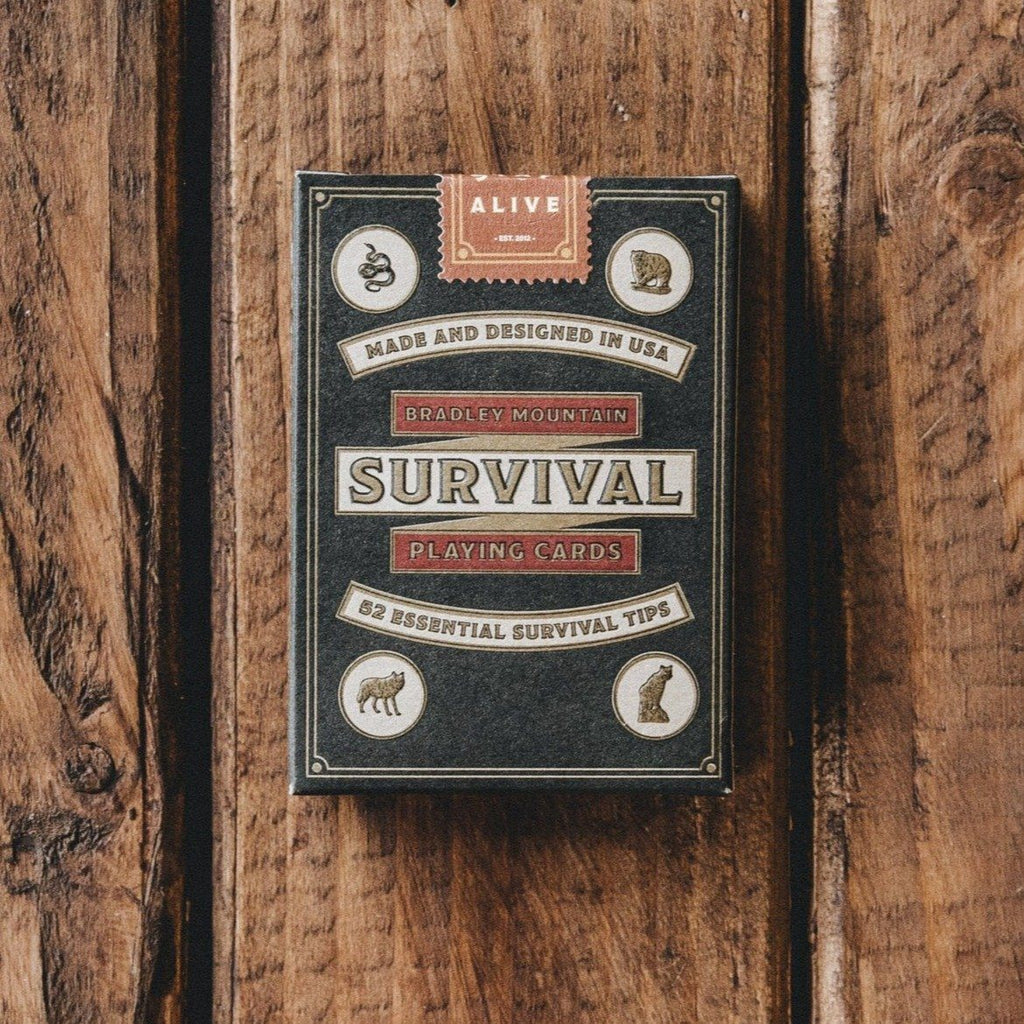 Bradley Mountain - Survival Playing Cards - Charcoal