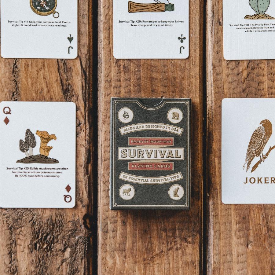 Bradley Mountain - Survival Playing Cards - Charcoal