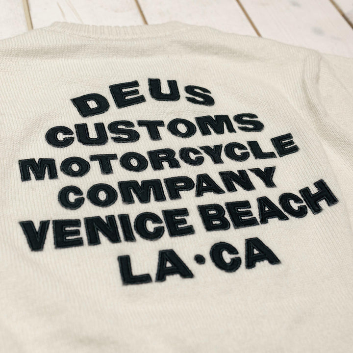 DEUS EX MACHINA - ULD CREW SWEATER "Windstop"- VINTAGE WHITE