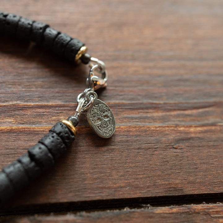 Armbånd - Jasper, Onyx and Coral Heishi Bracelet