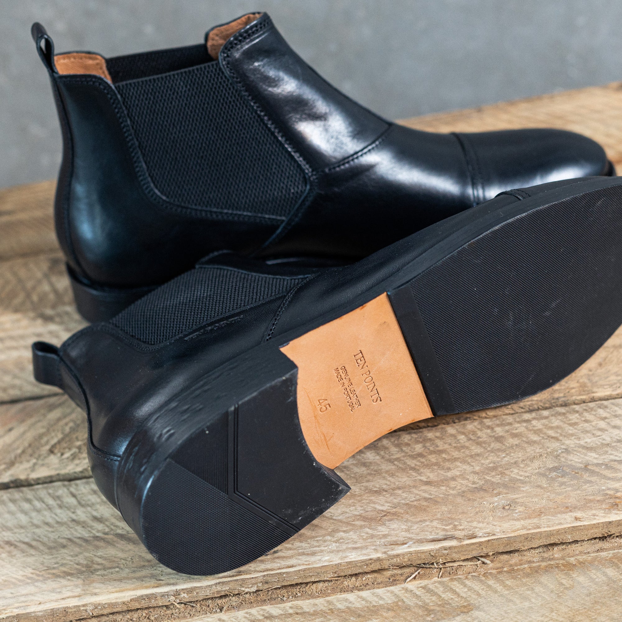 TEN POINTS - Chelsea boots - New Mercury - Sort læder