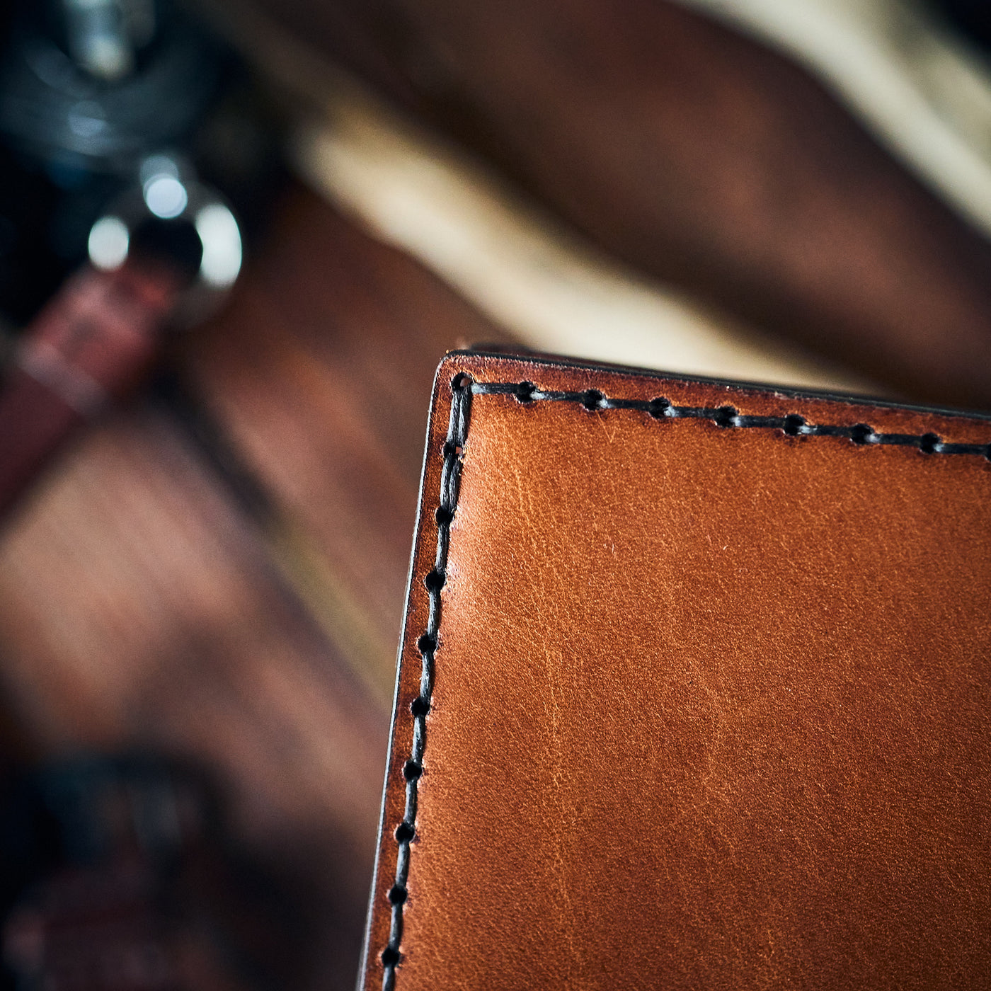 BEXAR GOODS - Leather wallet - 4-Bifold - Cognac