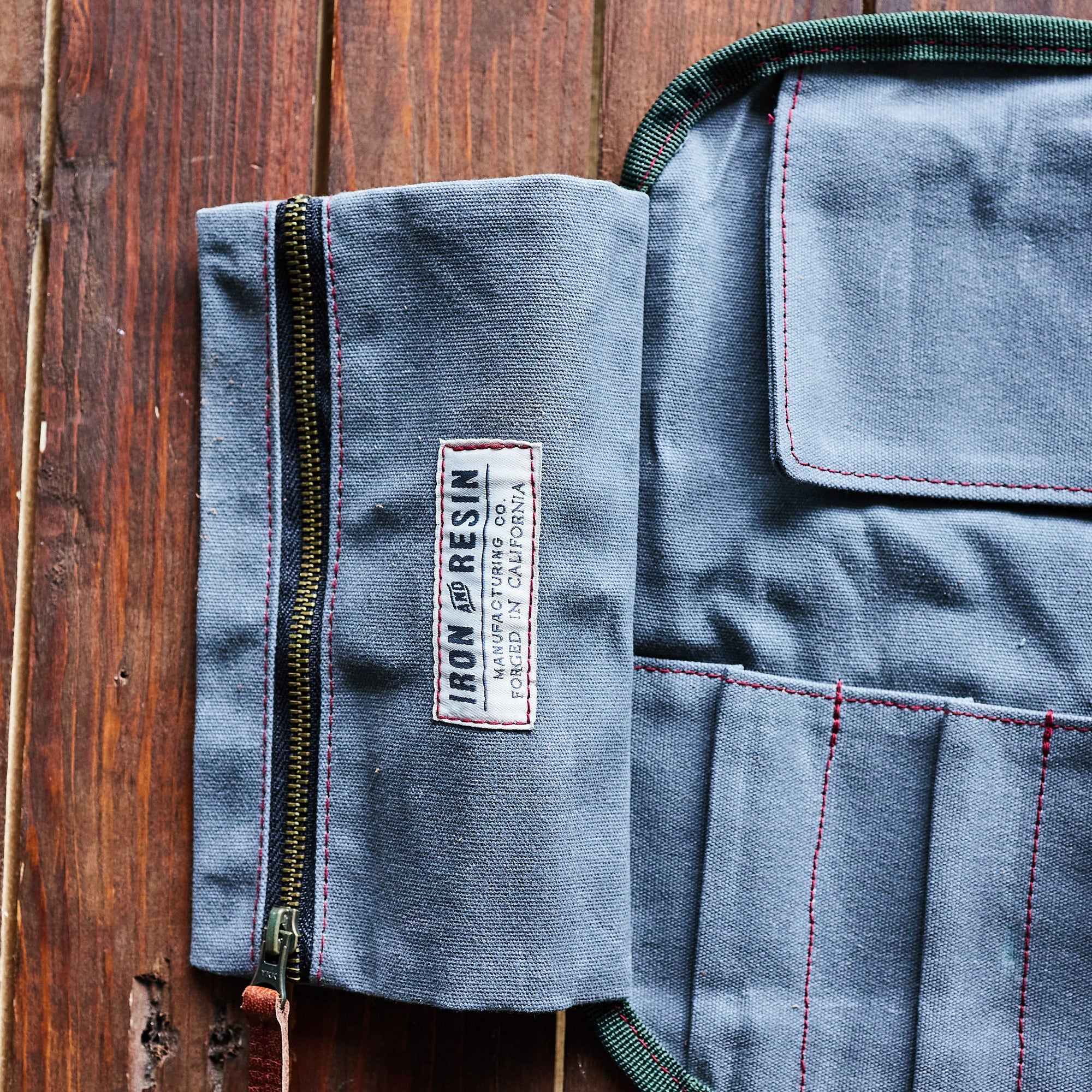 Iron & Resin - Værktøjswrap - Toolroll - Blå/grå