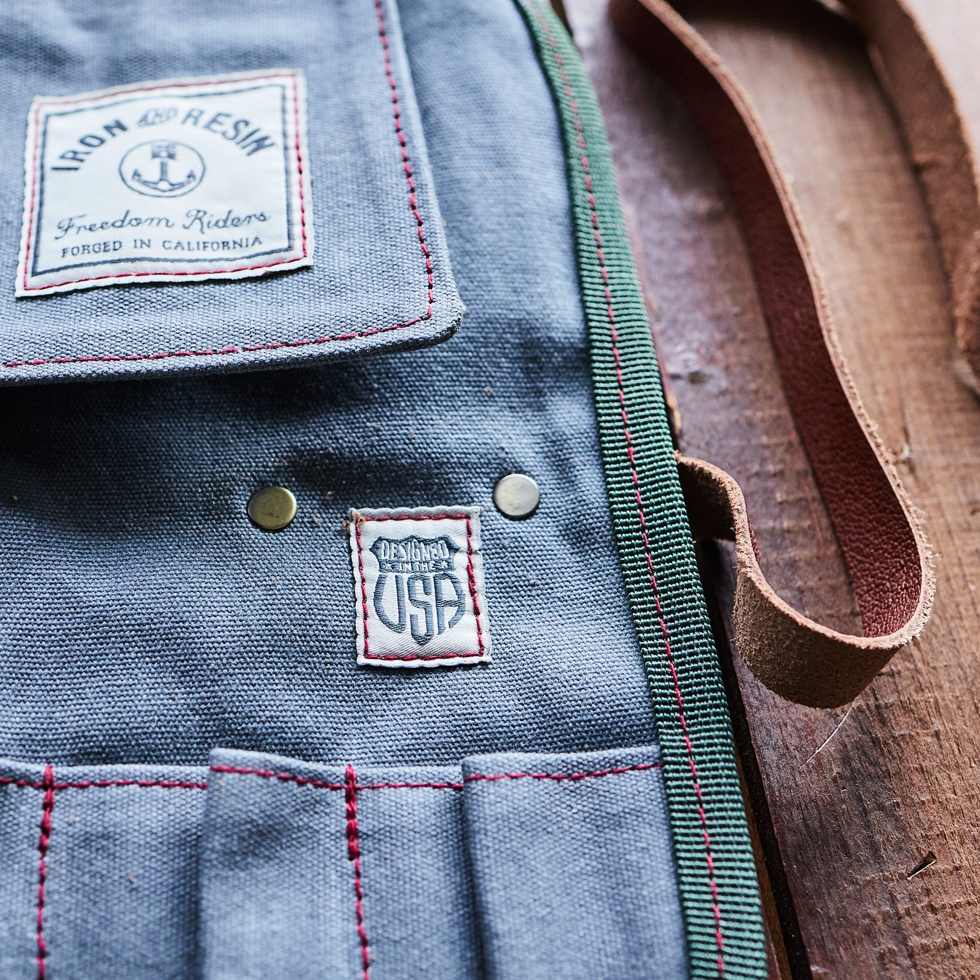 Iron & Resin - Værktøjswrap - Toolroll - Blå/grå