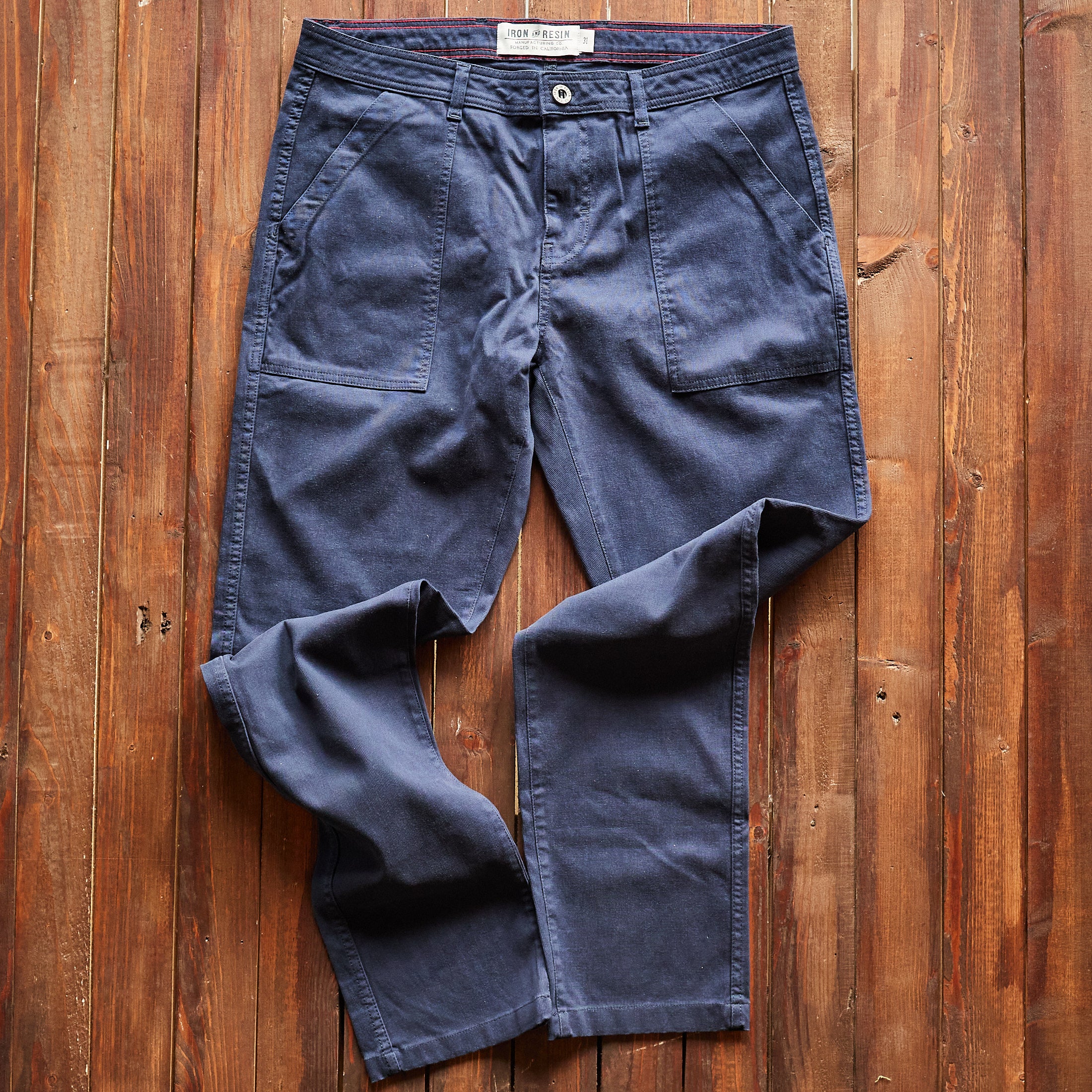 Iron & Resin - Brigade Bedford Cord Pant - navy/army