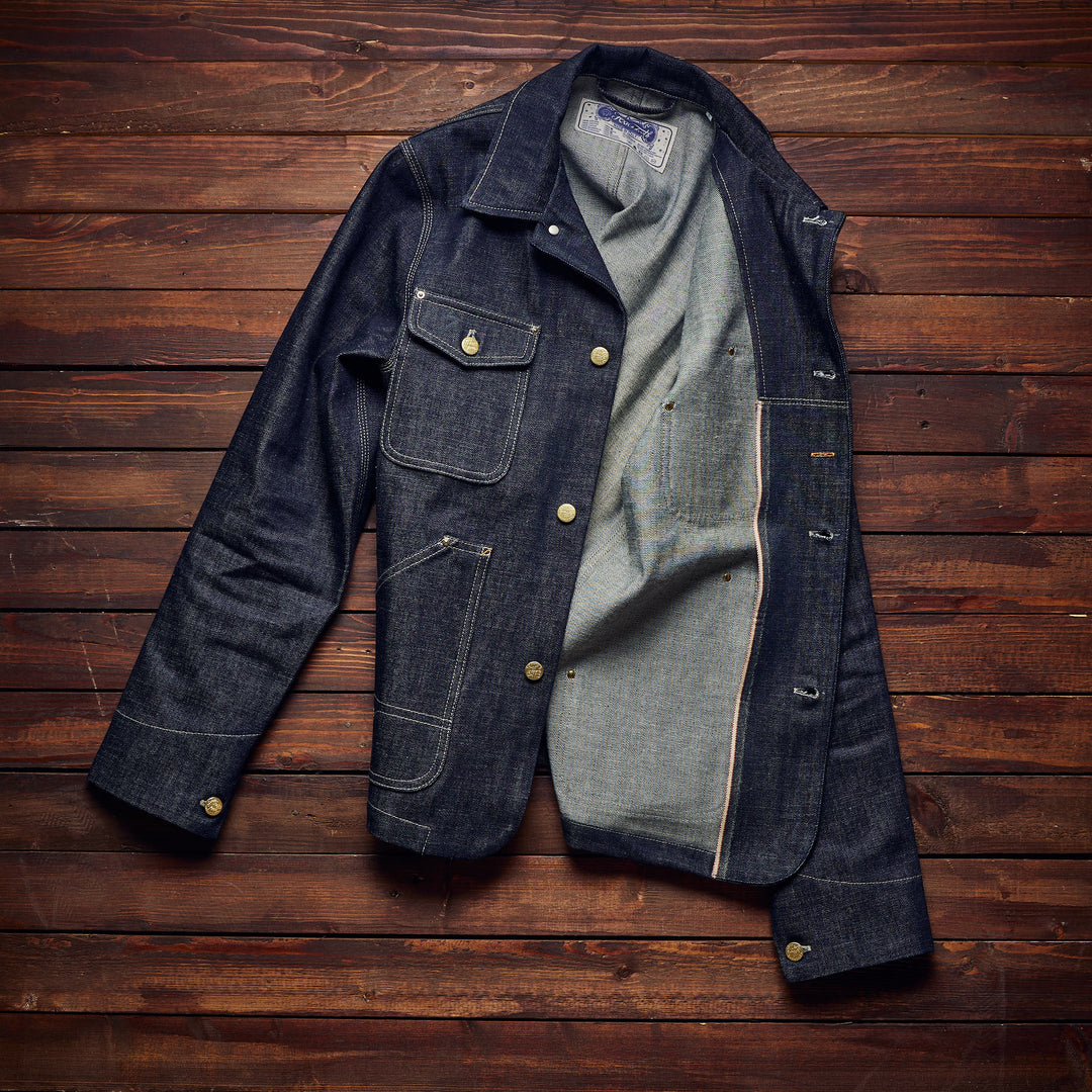 Hen's Teeth Italy - WORK JACKET SELFEDGE DENIM