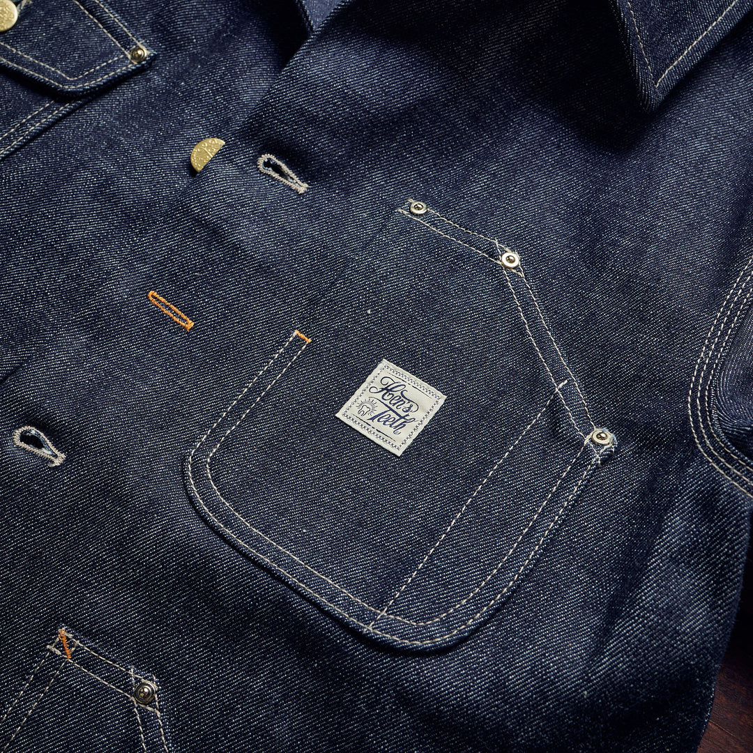 Hen's Teeth Italy - WORK JACKET SELFEDGE DENIM