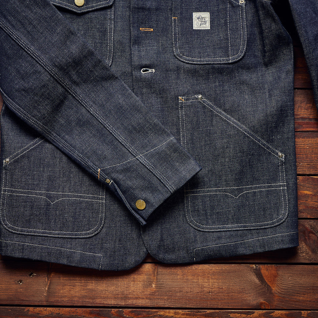 Hen's Teeth Italy - WORK JACKET SELFEDGE DENIM