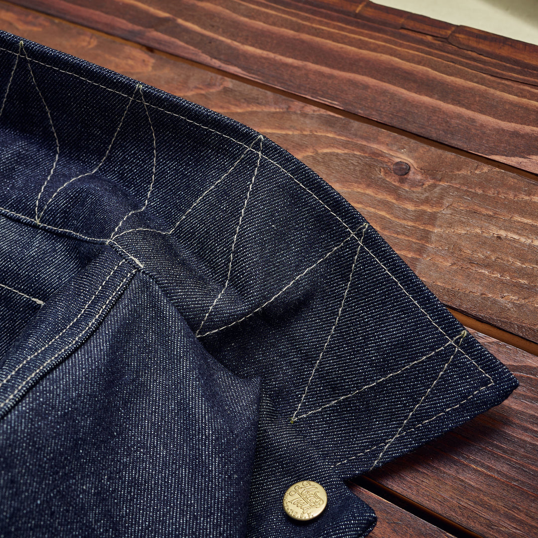 Hen's Teeth Italy - WORK JACKET SELFEDGE DENIM