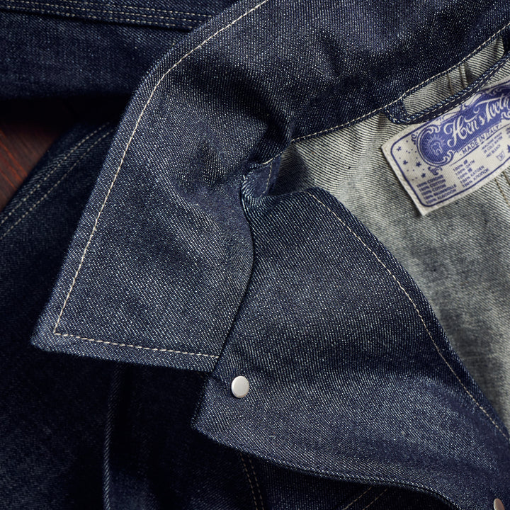 Hen's Teeth Italy - WORK JACKET SELFEDGE DENIM