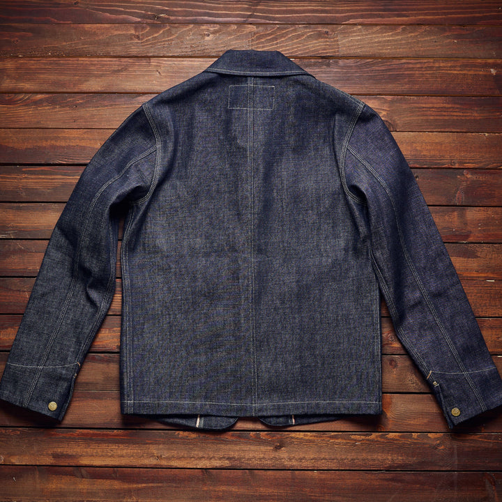 Hen's Teeth Italy - WORK JACKET SELFEDGE DENIM