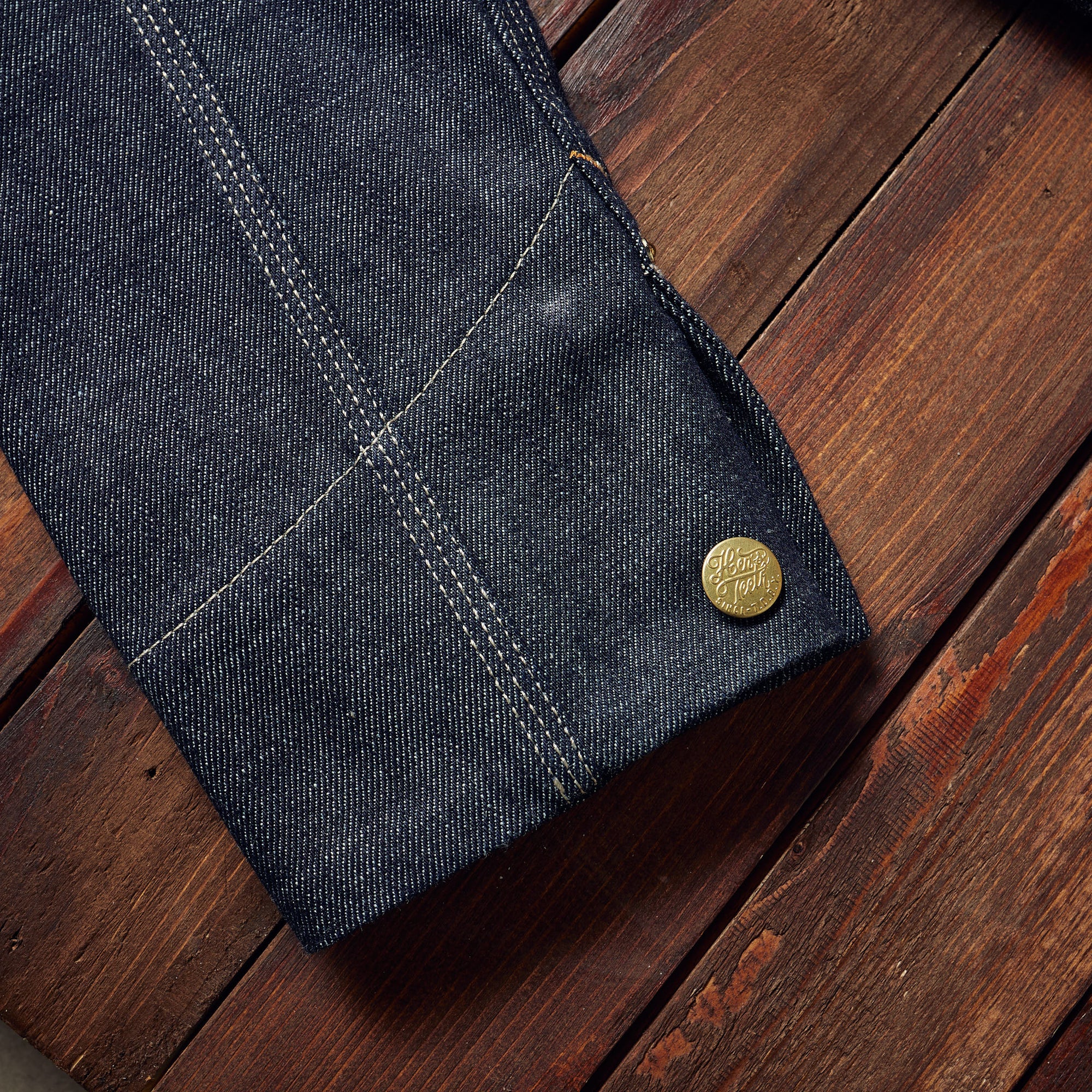 Hen's Teeth Italy - WORK JACKET SELFEDGE DENIM