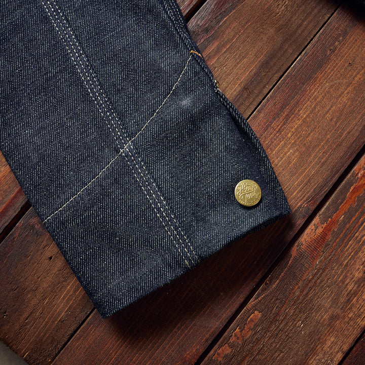 Hen's Teeth Italy - WORK JACKET SELFEDGE DENIM