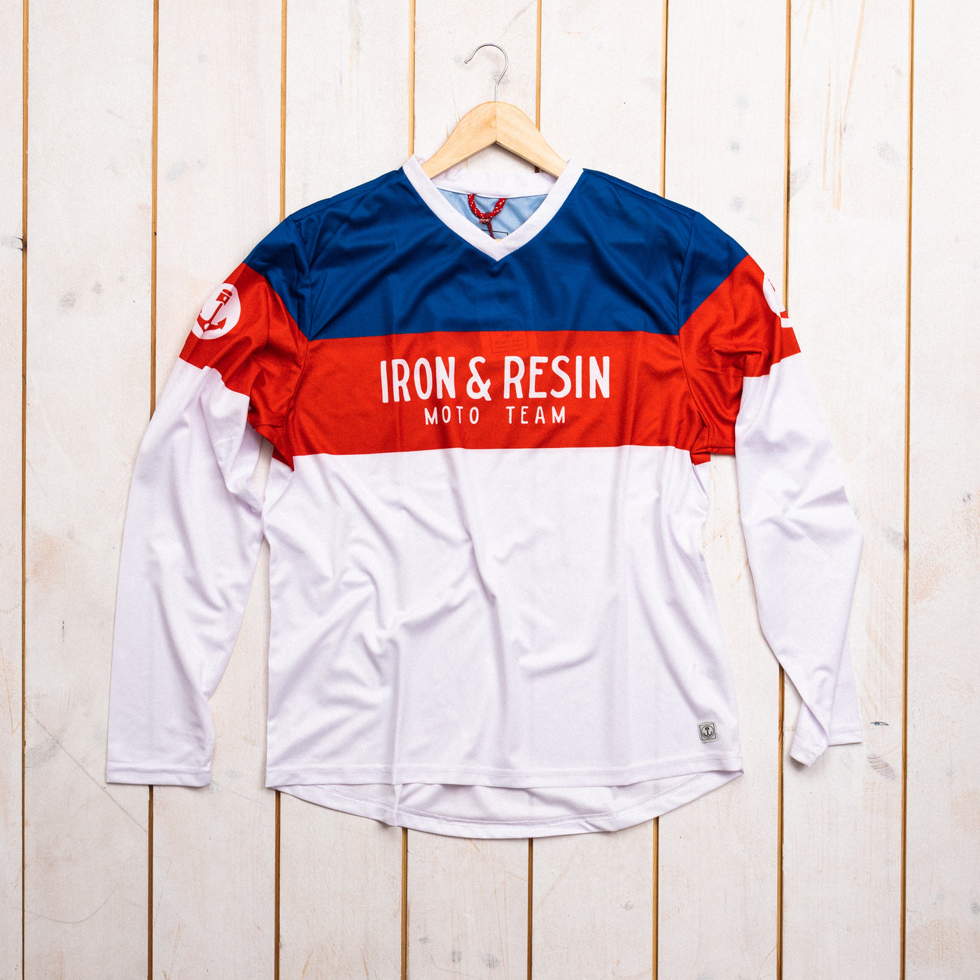 Iron and Resin - Langærmet trøje - TRI-color Rød-blå-hvid - Race