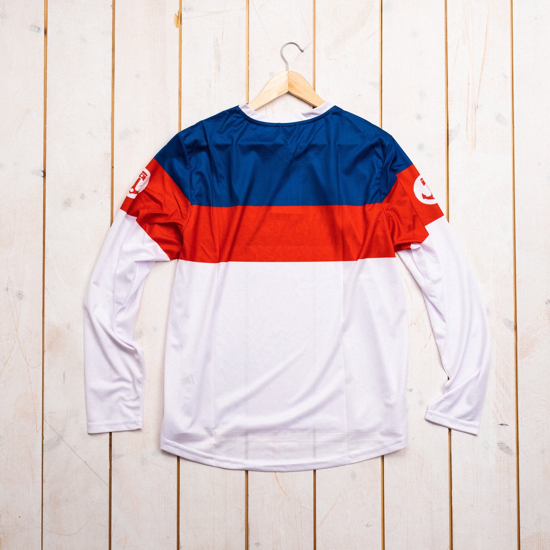 Iron and Resin - Long sleeve shirt - TRI-color Red-blue-white - Race