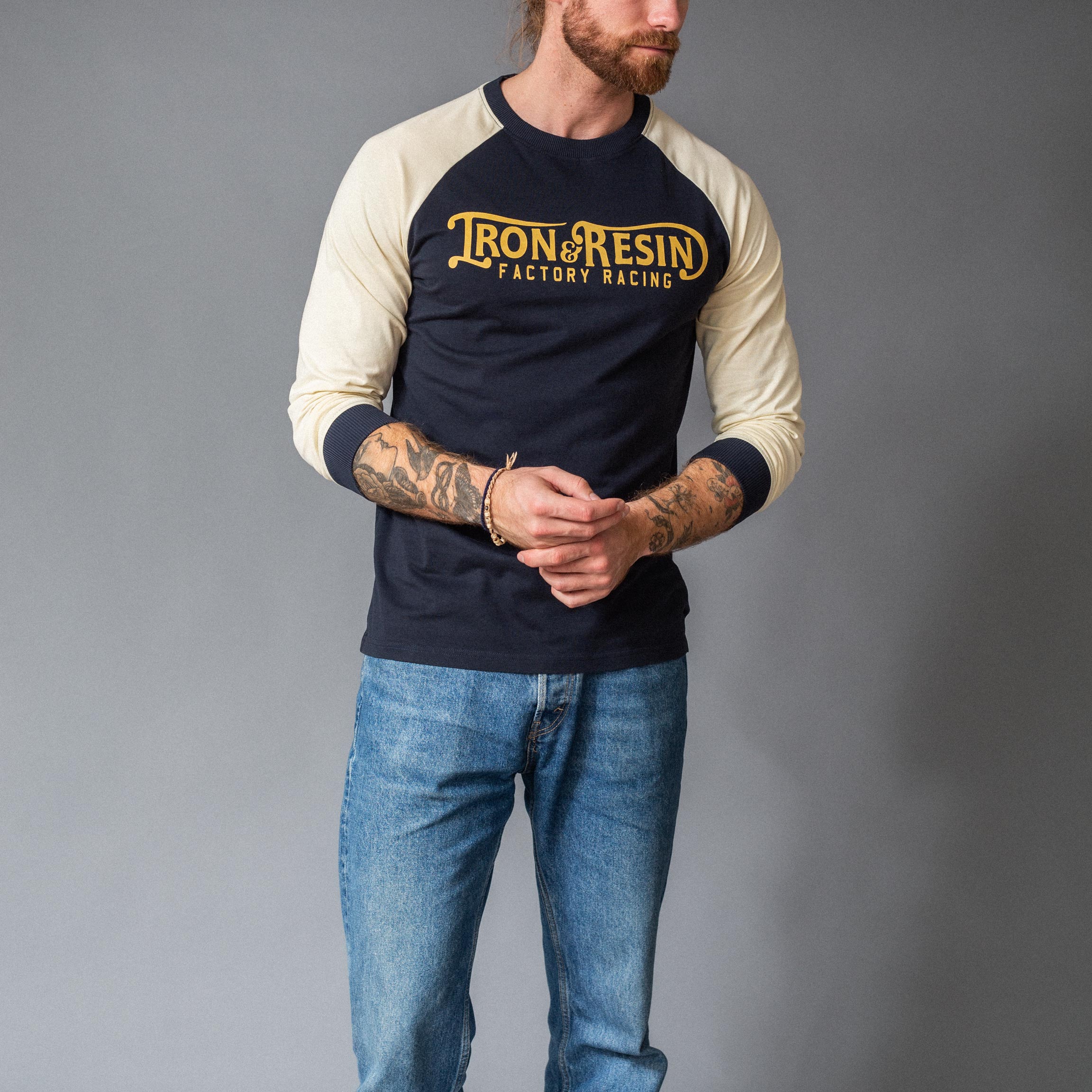 Iron and Resin - Sweater - Long sleeve - blue/off-white