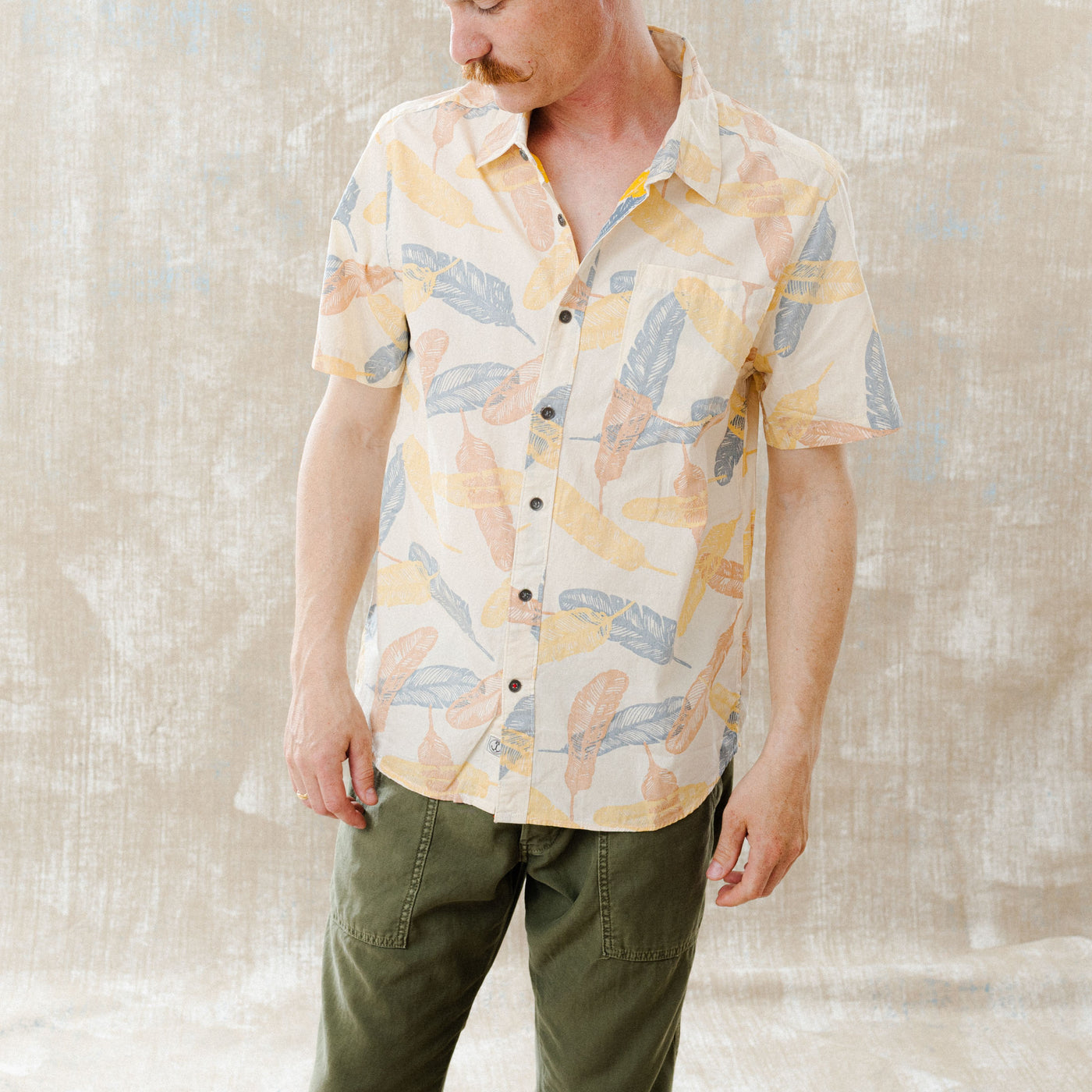 Iron and Resin - Short sleeve shirt - feather print